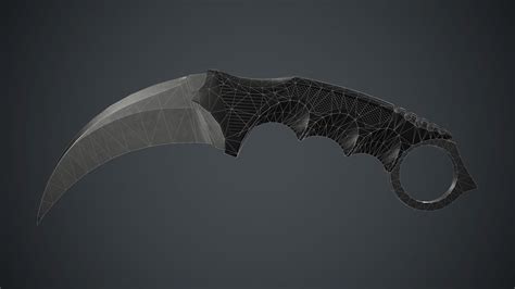 D Model Karambit Knife Pbr Game Ready Vr Ar Low Poly Cgtrader