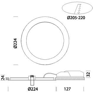 Fosnova Disano W K Lumen Led Recessed Flat Spotlight