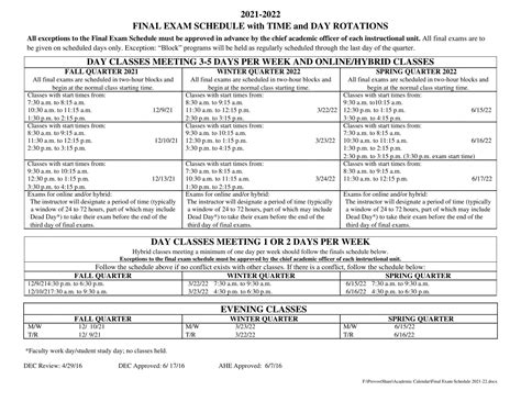 Free Printable Rotating Schedule Templates [Word, Excel]