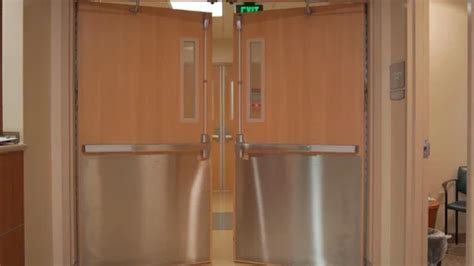 Hospital Double Doors Opening In Hallway Stock Video Pond5