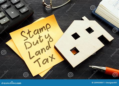 Stamp Duty Land Tax SDLT Memo And Model Of Home Stock Image Image Of