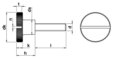 Slotted Thumb Screws High Type Din 465 In A1 Stainless Steel