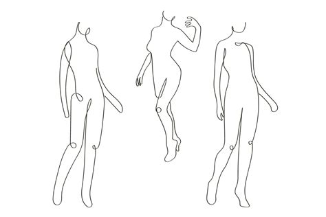 Hand Drawn Females Figure Line Art Graphic By Subujayd · Creative Fabrica