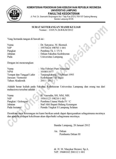 Detail Contoh Surat Keterangan Mahasiswa Koleksi Nomer 11