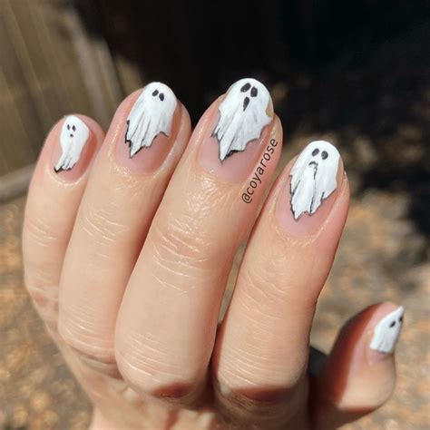 20 Ghouling Ghost Nail Designs You Want For This Halloween Social