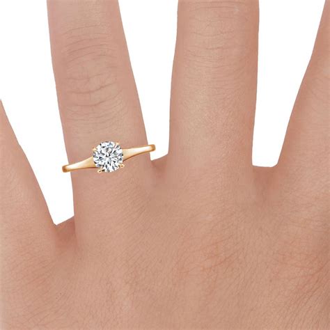 K Yellow Gold Muse Ring With Flair Diamond Ring Ct Tw