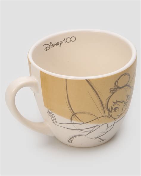 Caneca de cerâmica Sininho 100 anos Disney bege FANLAB Oficial