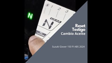 Reset Testigo Cambio Aceite Suzuki Gixxer 150 FI ABS 2024 YouTube