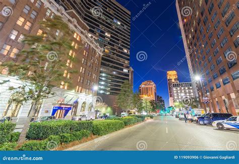 NEW ORLEANS - JANUARY 27, 2016: City Streets at Night. New Orleans ...