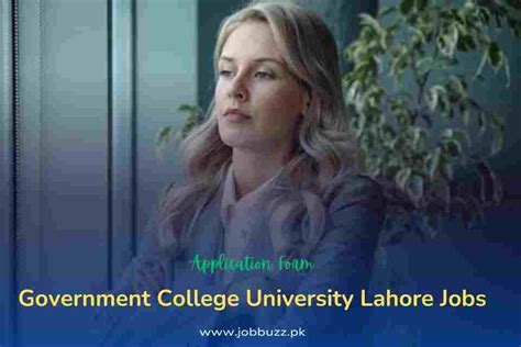 Government College University Lahore Jobs 2024 Application Form Gcu