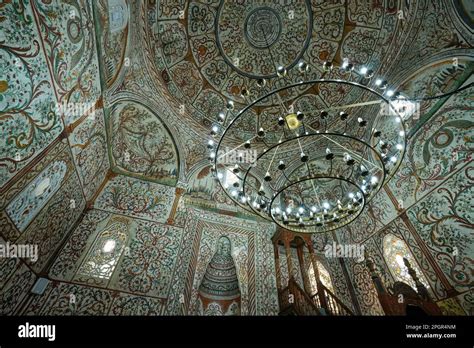 Tirana Albania March Indoor View Of The Et Hem Bej Mosque In