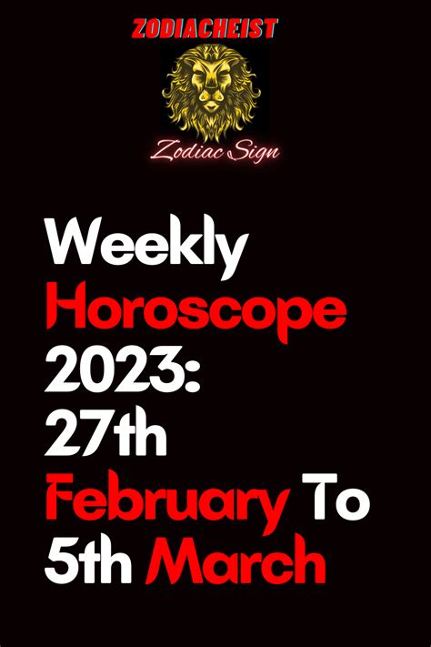 the poster for zodiac sign's weekly horoscope event