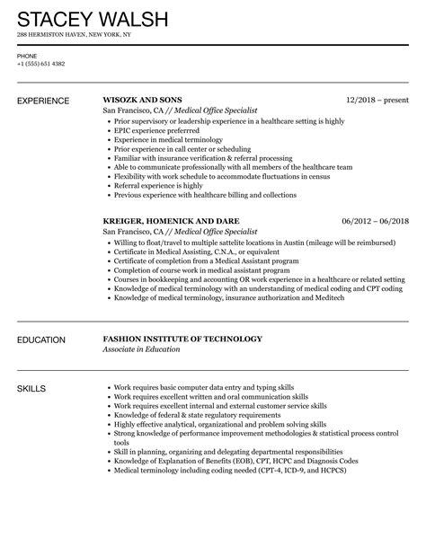 Job Description Template Medical Office