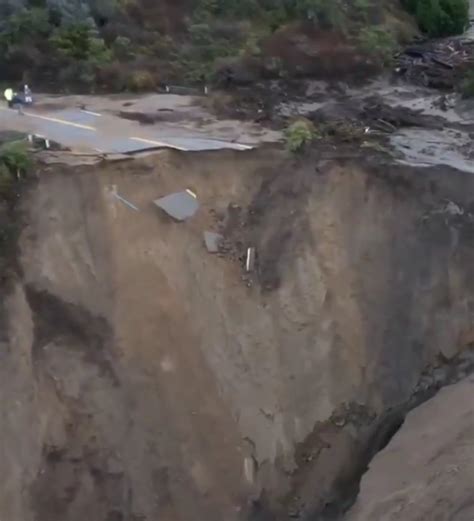 Videos: Huge Mudslide Washes Out Cliffside Highway in California’s Big Sur