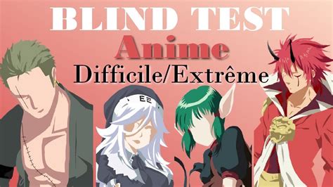 BLIND TEST OPENING ANIME Difficile Extrême YouTube