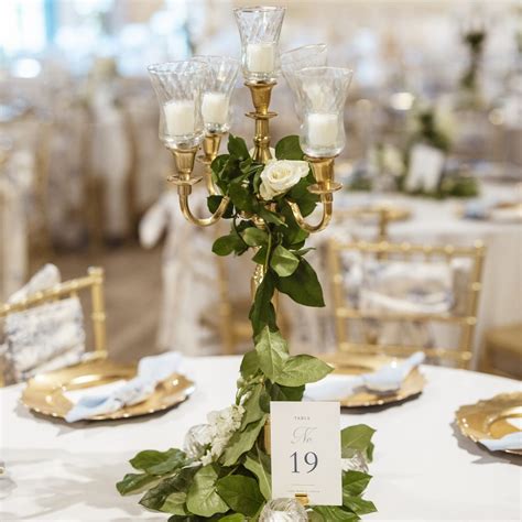 Gold Candelabra Wedding Centerpieces