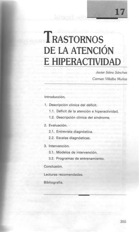 Pdf Trastornos De La Atenci N E Hiperactividad