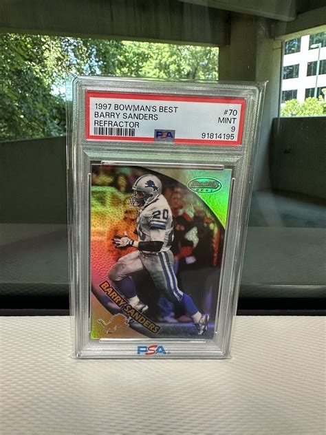 Bowman S Best Refractor Barry Sanders Psa Ebay