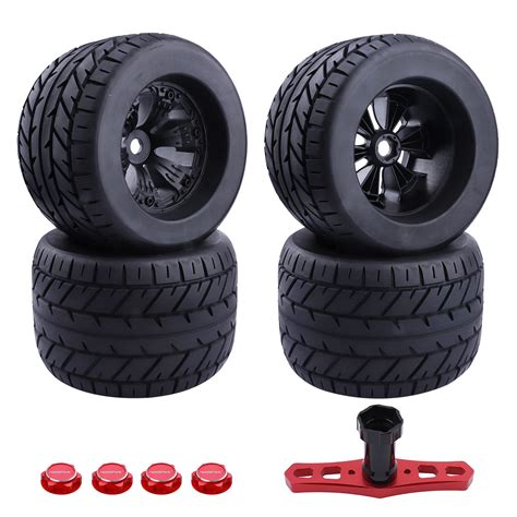 Amazon HobbyPark Pre Glued 6 5 Tall 17mm Hex RC Street Tires And