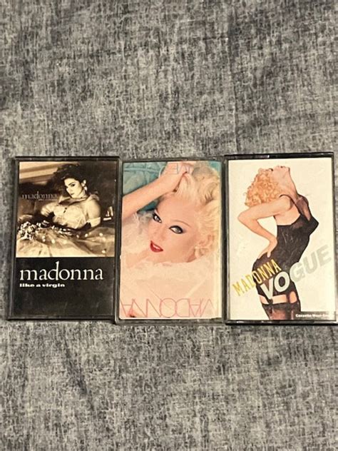 Madonna Vintage Audio Cassette Tapes Like A Virgin And Bedtime Stories With Vogue Single Etsy