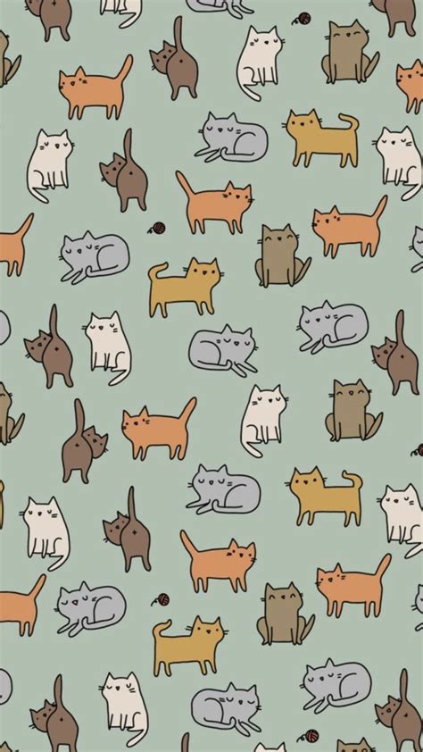 Cat Pattern Wallpaper Cat Phone Wallpaper Cute Cat Wallpaper Apple