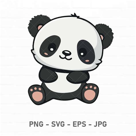 Cute Panda Png Cute Baby Panda Svg Panda Bear Svg Panda Etsy Uk