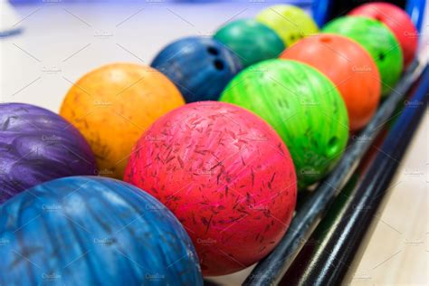 Colorful Bowling Balls Stock Photo Containing Ball And Colorful High