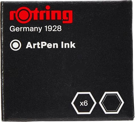 Rotring Artpen Calligraphy Pen Ink Cartridges Black Ink For