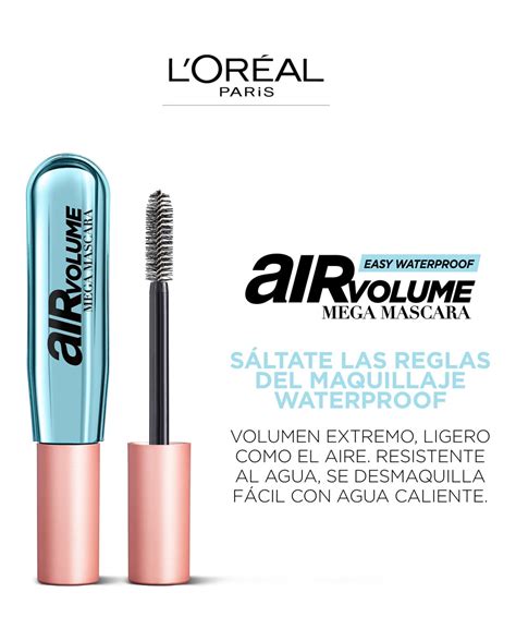 Máscara de pestañas Air Volume Mega Mascara Waterproof L Oréal Paris