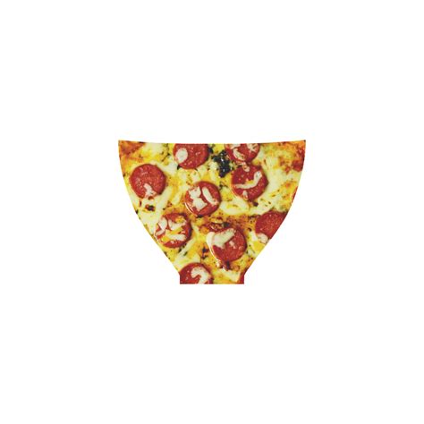 Novelty Cheesy Pepperoni Pizza Custom Bikini Swimsuit ID D393071