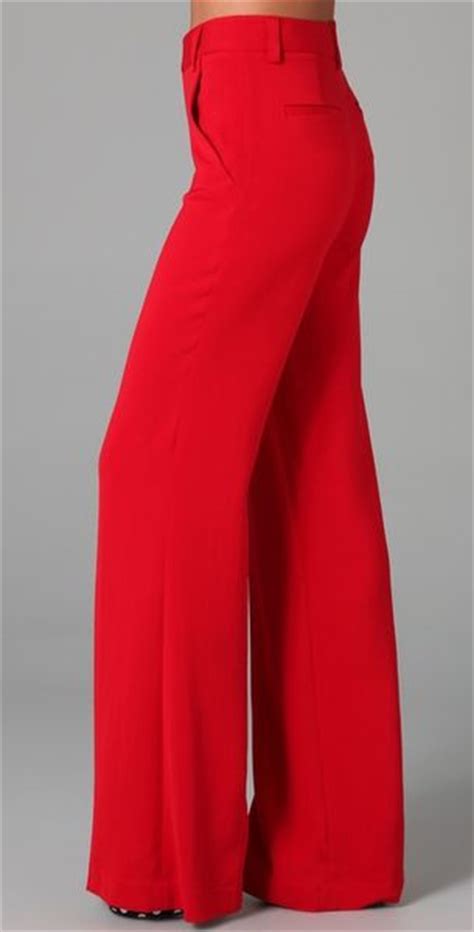 Alice Olivia Coral High Waist Pant In Red Lyst