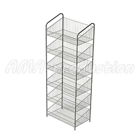 Наклонные торговые стойки с полками на заказ в Москве