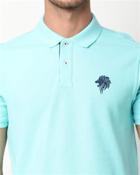 Slim Fit Polo T Shirt With Placement Logo Jiomart