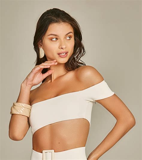 Bikini Tops Top Biquini Suzy Textura Flat Off White Merk Empress