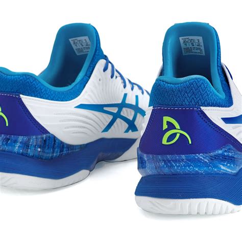 Tênis Asics Court FF 2 Novak All Court Branco e Azul Masculino