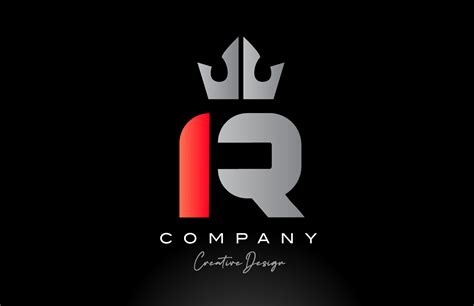 Orange R Alphabet Letter Logo Icon Design With King Crown Creative