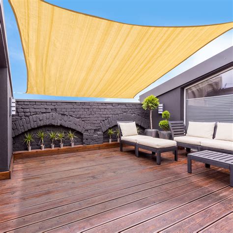 のイタミを Patio Large Sun Shade Sail 20 x 20 Rectangle Heavy Duty