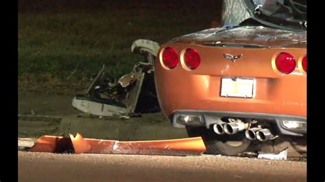 Hpd Man Dies After Crashing Corvette Into Tree