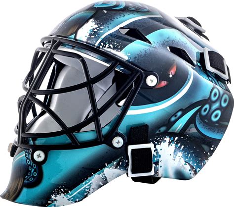 Mascara De Hokey - Franklin Sports Seattle Kraken NHL - Máscara de Portero de Hockey con ...