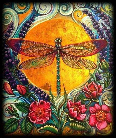 Dragonfly Colors Orange Diamond Painting Kit Diy Diamond Painting