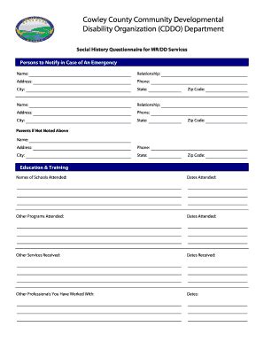 Fillable Online Cddo Department Cowley County Fax Email Print