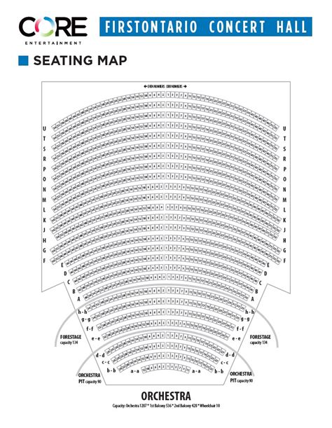 FirstOntario Concert Hall_Floor Plan Orchestra | BizBash