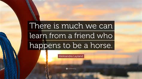 Aleksandra Layland Quote There Is Much We Can Learn From A Friend Who