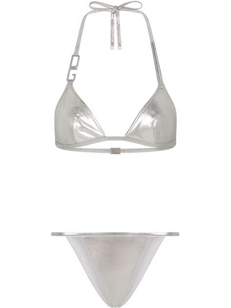 Dolce Gabbana DG Logo Triangle Bikini Farfetch