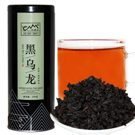 买一送一黑乌龙茶木炭技法茶叶油切黑乌龙茶茶叶凤鼎红共500g虎窝淘