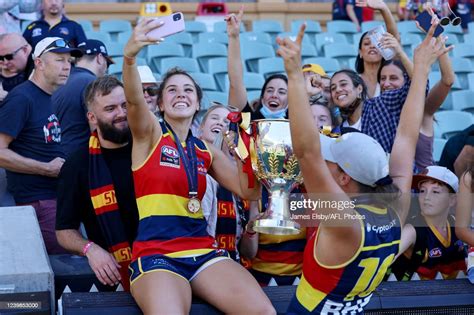 Najwa Allen Of The Crows Poses During The 2022 Aflw Grand Final Match