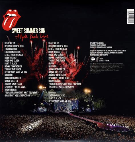 THE ROLLING STONES Sweet Summer Sun Hyde Park Live 3xLP DVD