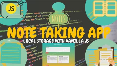 Note Taking App Javascript Create Notes App In Plain Vanilla