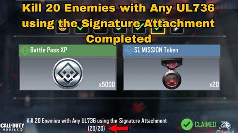 Kill 20 Enemies With Any UL736 Using The Signature Attachment Cod