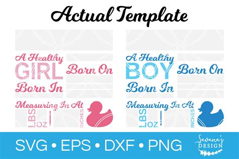 Free Birth Stats Template Svg Printable Templates